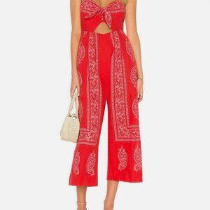 Free People Feel The Sun Jumpsuit Red